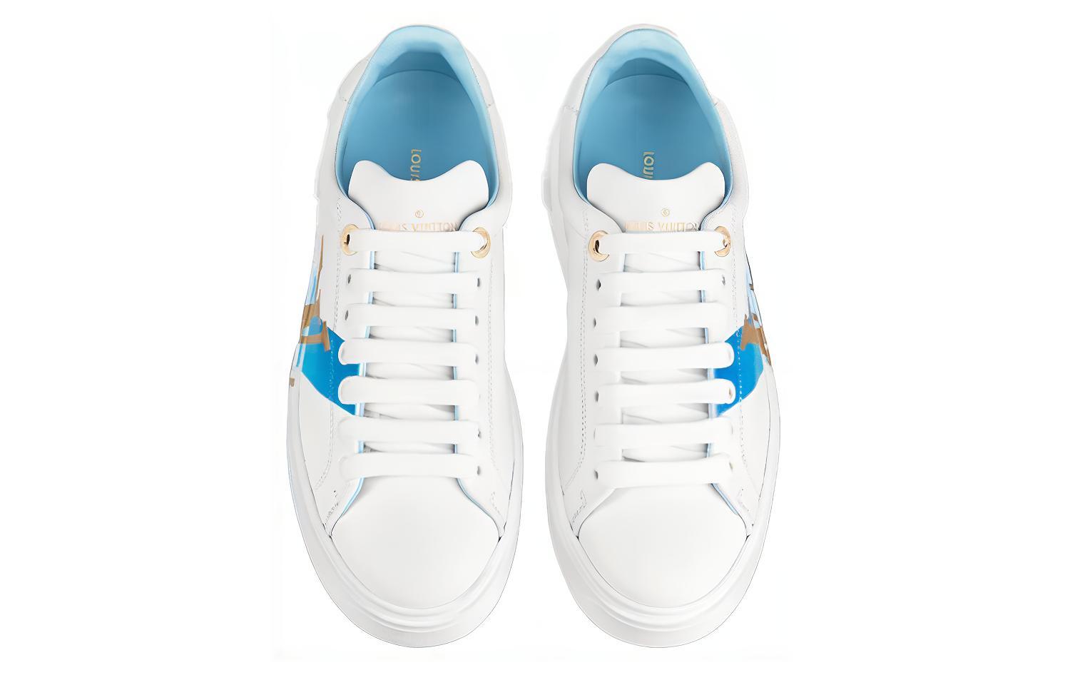 Lookbook Louis Vuitton Lage Sneakers ''Wit Blauw'' 1A95C6