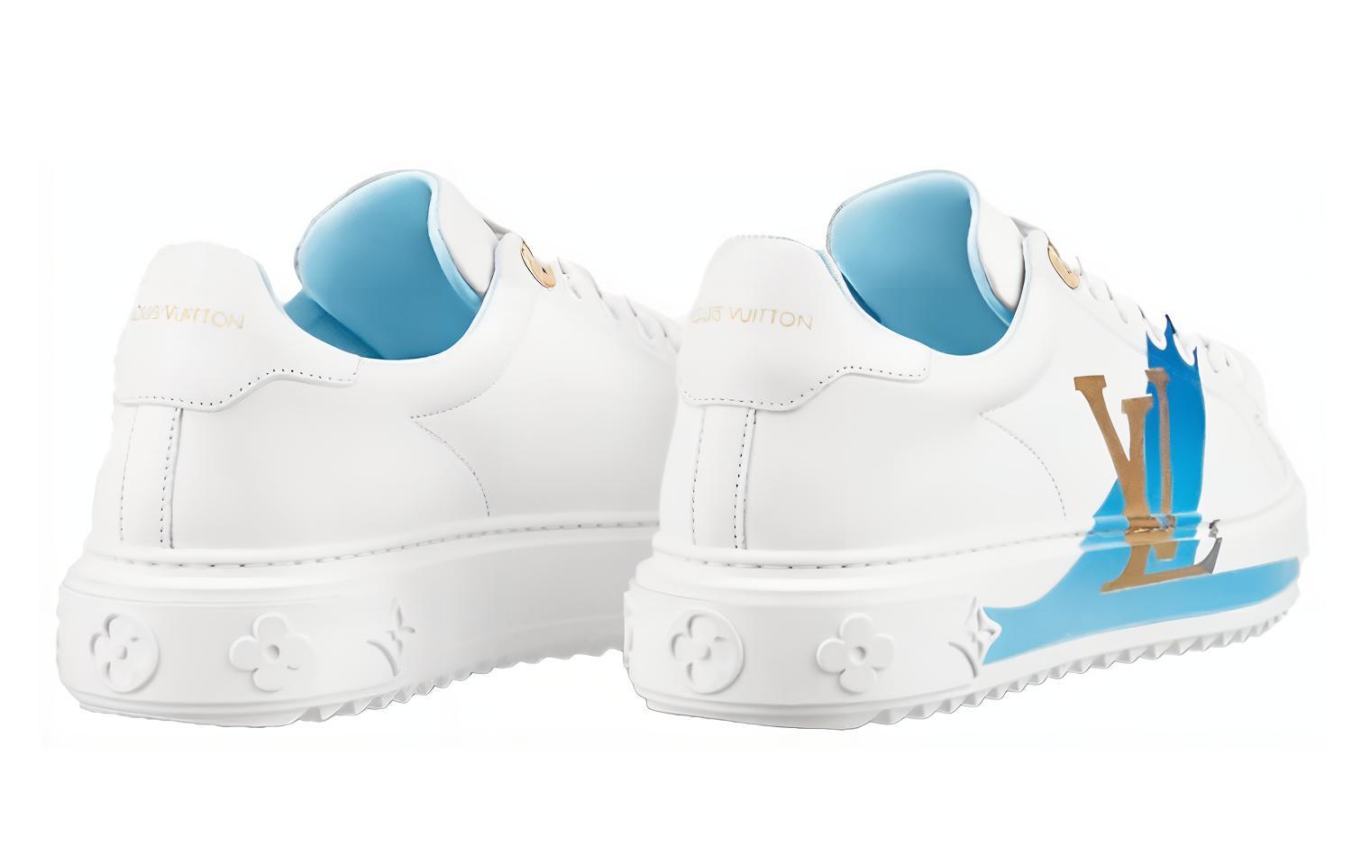 Shop Louis Vuitton Lage Sneakers ''Wit Blauw'' 1A95C6