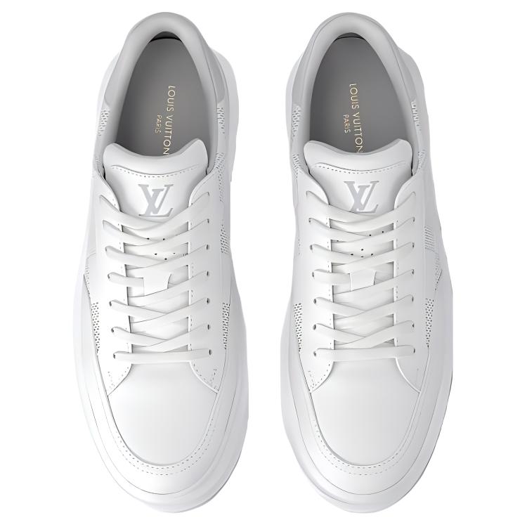 Shop ルイ・ヴィトン ロートップスニーカー 'ホワイトグレー' 1ACEYQ 1ACEYQ