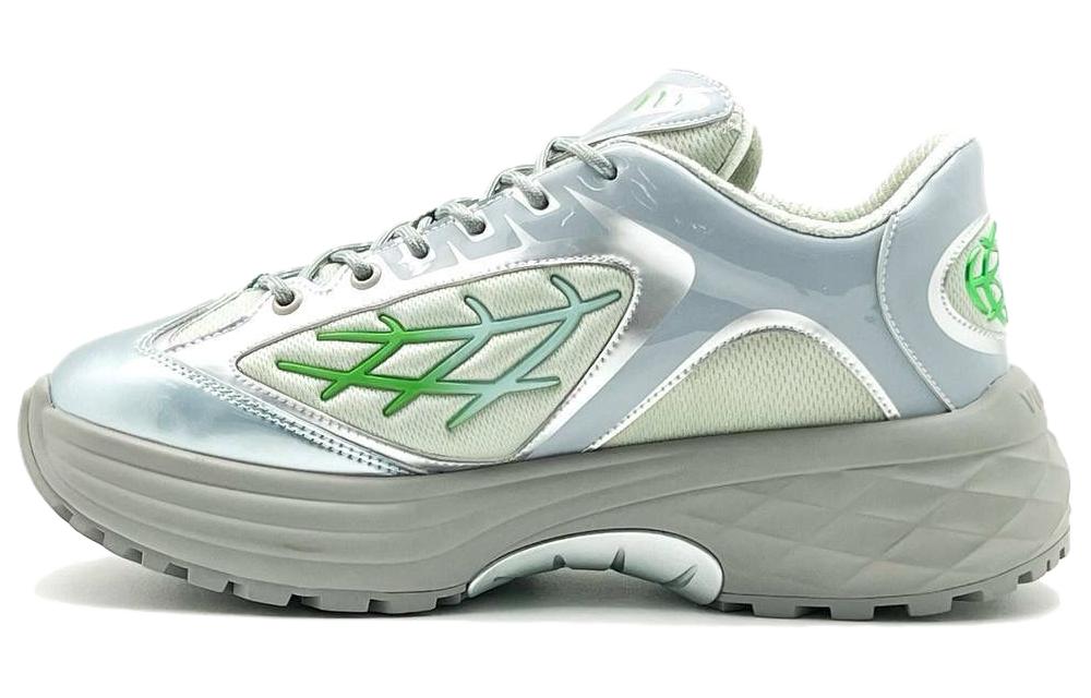 Louis Vuitton Low Top Lace Up 'Silver Grey Green' 4PM154