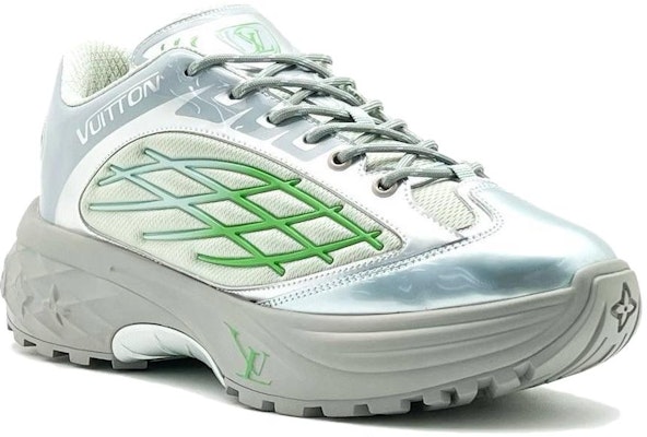 Louis Vuitton Low Top Lace Up 'Silver Grey Green' 4PM154 Lookbook Louis Vuitton Low Top Lace Up 'Silver Grey Green' 4PM154