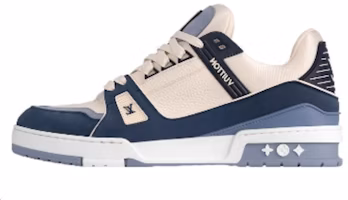Louis Vuitton LV Trainer Sneakers 'Blue Beige' 1ABNKD Louis Vuitton LV Trainer Sneakers 'Blue Beige' 1ABNKD