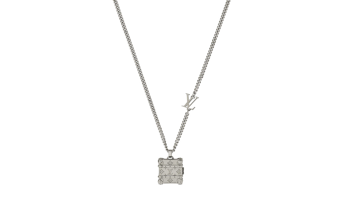 LOUIS VUITTON Luggage Pendant Metal Necklace Unisex M00527 圖 2