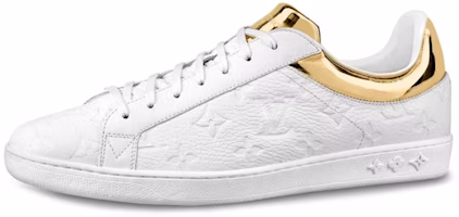 Louis Vuitton Luxembourg Sneakers 'White Logo Monogram with Gold Collar' 1A80YG Louis Vuitton Luxembourg Sneakers 'White Logo Monogram with Gold Collar' 1A80YG