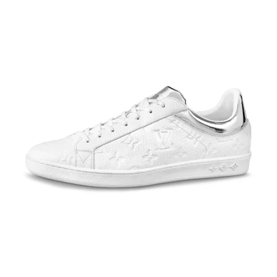 LV Luxembourg 'Monogram Embossed Grained Calfskin White Silver'