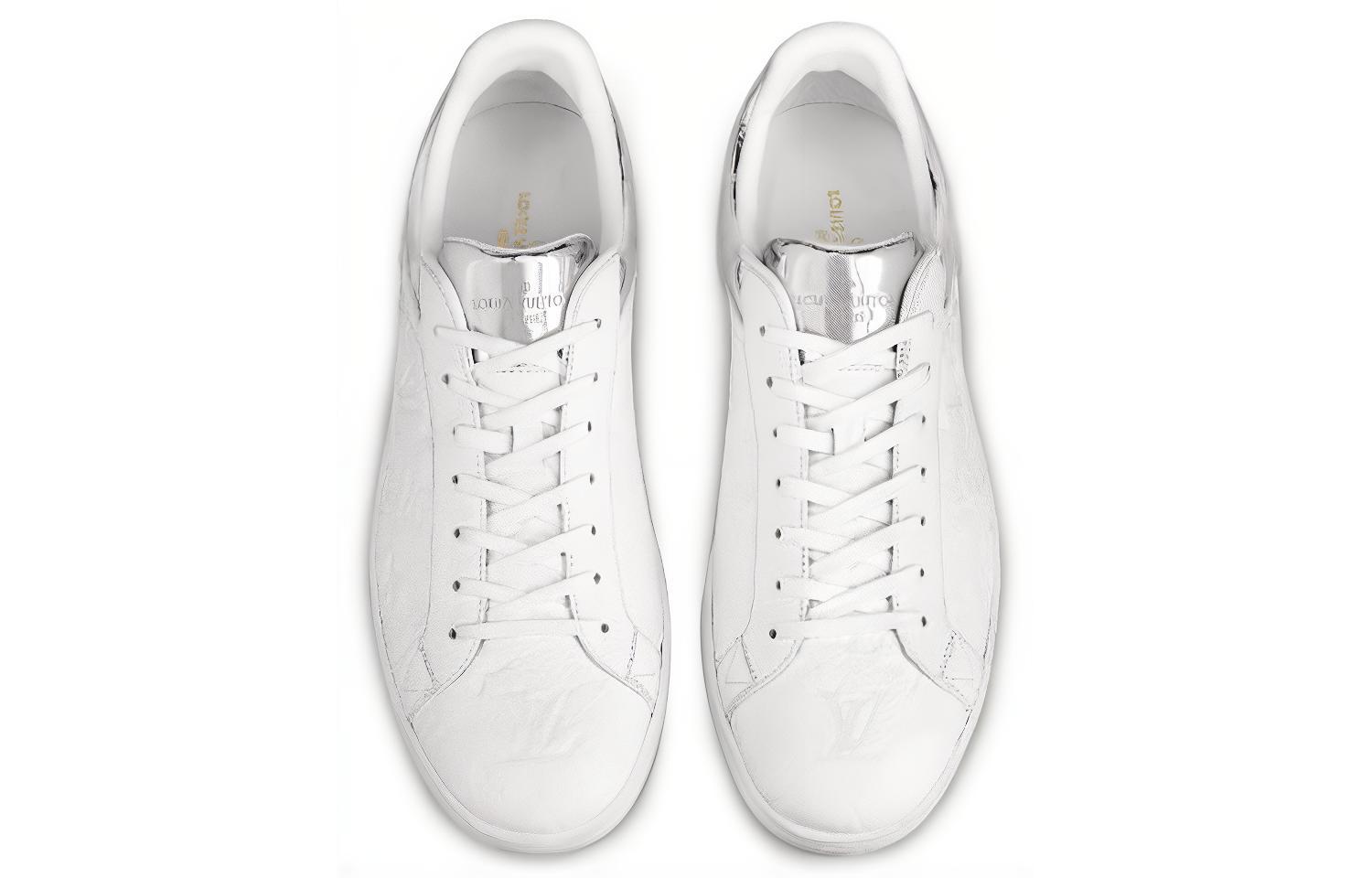Shop Louis Vuitton Luxembourg ''Pelle di Vitello Monogram Bianca Argento'' 1A80XI