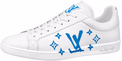 Louis Vuitton LV Luxembourg Samothrace Sneakers 'White with Blue' 1A9JDN Louis Vuitton LV Luxembourg Samothrace Sneakers 'White with Blue' 1A9JDN