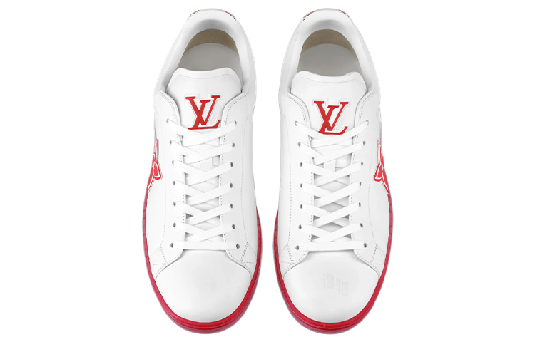 Shop Louis Vuitton Luxembourg Samothrace Sneaker ''Bianco Rosso'' 1A9FYM