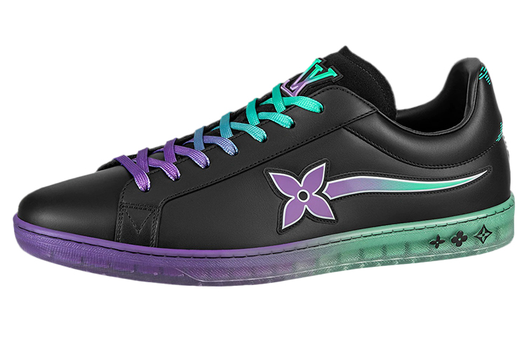 Louis Vuitton Luxembourg Samothrace Trainers 'Black Purple Teal' 1A9G1N