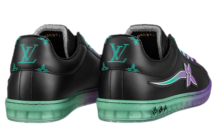 Lookbook ルイ・ヴィトン ルクセンブルク・スニーカー 黒紫青緑 1A9G1N