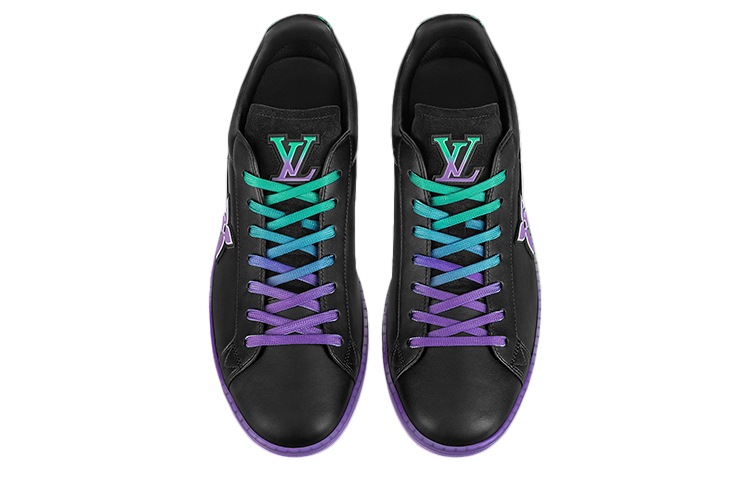 Shop ルイ・ヴィトン ルクセンブルク・スニーカー 黒紫青緑 1A9G1N