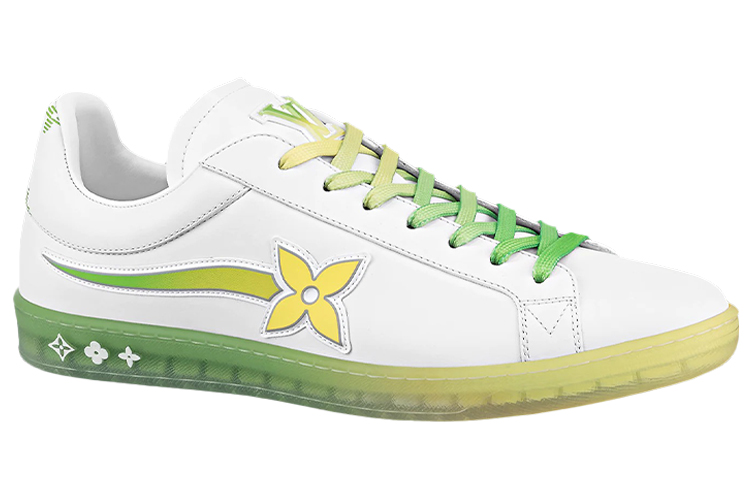 Order Louis Vuitton Luxembourg Samothrace Sepatu 'Putih Kuning Hijau' 1A9G2L