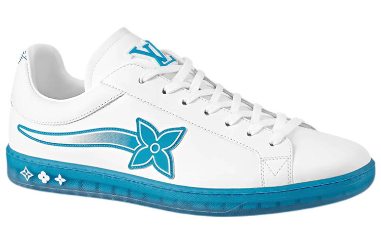 Order Louis Vuitton Luxembourg Samothrace Sepatu 'Putih Biru' 1A9FZ3