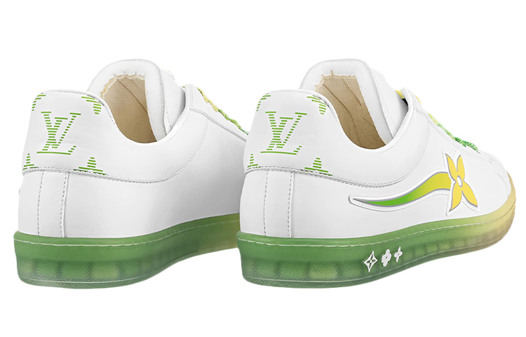 Shop Louis Vuitton Luxembourg Samothrace Sneaker ''Weiß Gelb Grün'' 1A9G2L