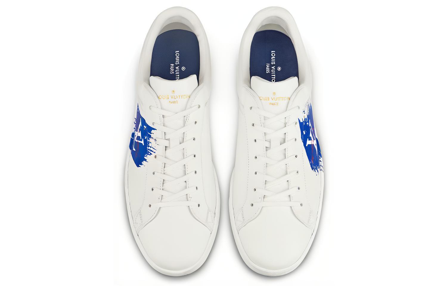Buy ルイ・ヴィトン ルクセンブルク スニーカー 青白 1A4OHE