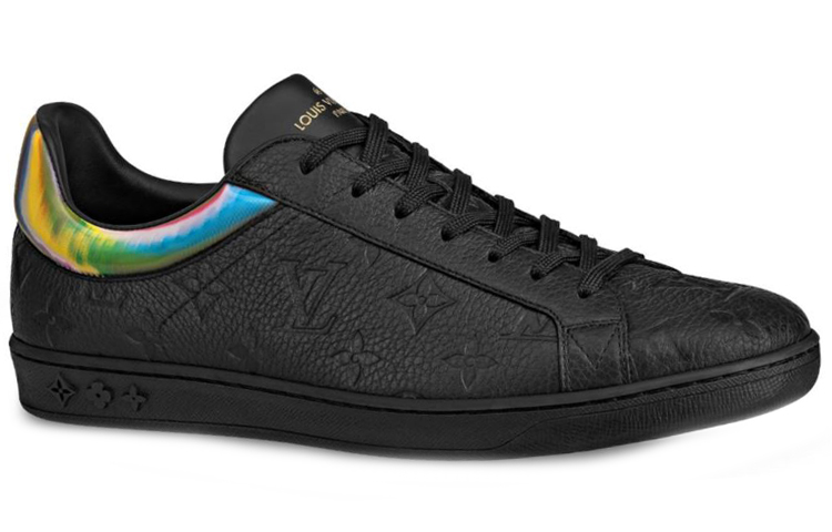Order 路易威登 Luxembourg 織物 壓紋顆粒小牛皮 彩虹運動 流行板鞋 男款 黑色