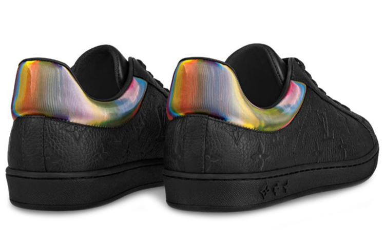 Lookbook 路易威登 Luxembourg 織物 壓紋顆粒小牛皮 彩虹運動 流行板鞋 男款 黑色