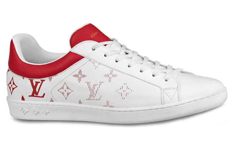 Order Louis Vuitton Luxembourg Sneaker ''Wit Rood Monogram'' 1A5ZRT
