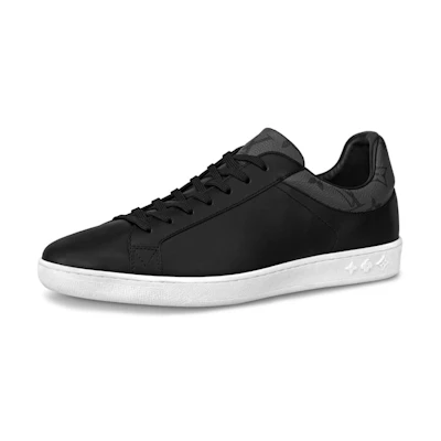 LV Luxembourg Sneakers 'Black with Monogram Collar'