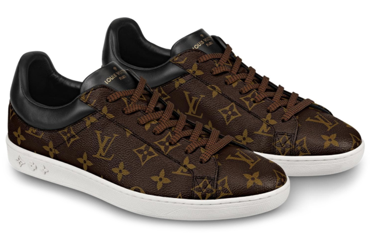Lookbook Louis Vuitton Luxembourg Sneakers 'Coklat Logo Monogram' 1A4PAB