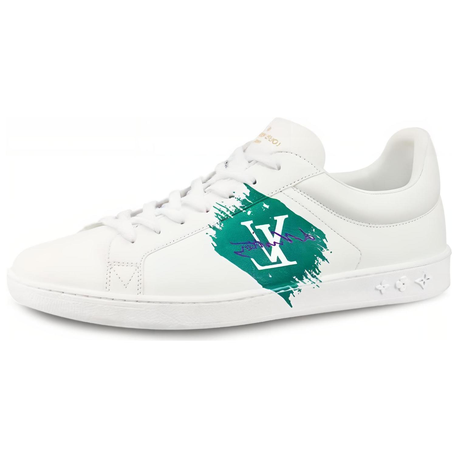 Louis Vuitton Luxembourg Sneakers 'White Green' 1A4OGX