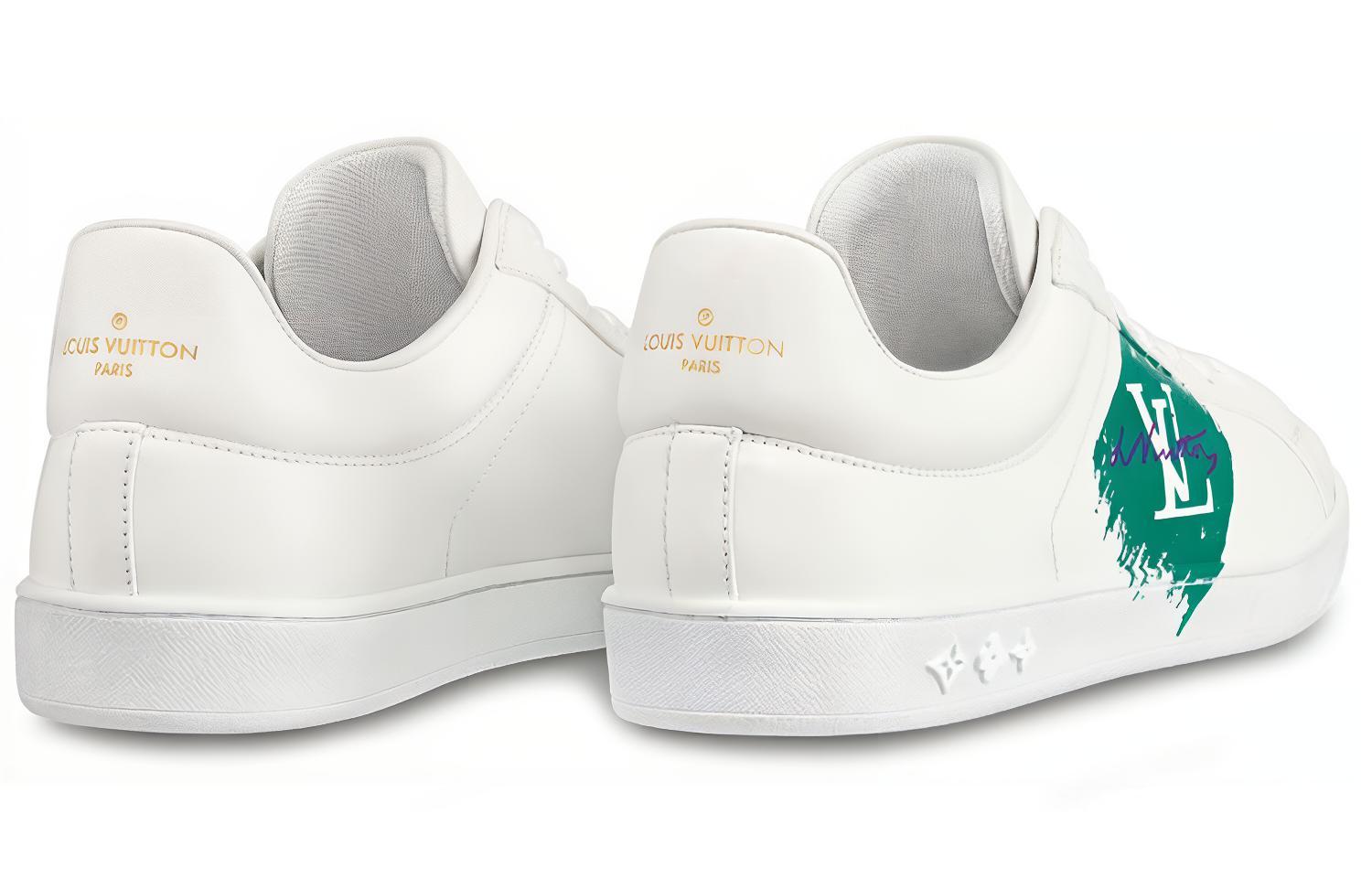 Shop Louis Vuitton Luxembourg Sneakers ''Weiß Grün'' 1A4OGX