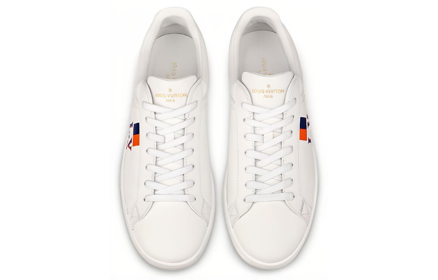 Purchase Sneakers Louis Vuitton Luxembourg ''Bianco Arancione'' 1A57U4