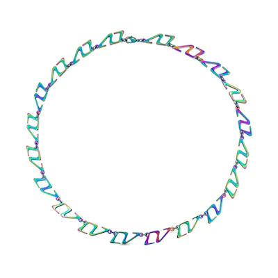 LOUIS VUITTON LV 2054 Gradient Chain Necklace Multicolor M68909