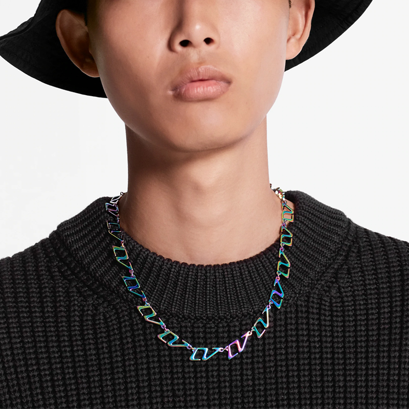 LOUIS VUITTON LV 2054 Gradient Chain Necklace Multicolor M68909 圖 4