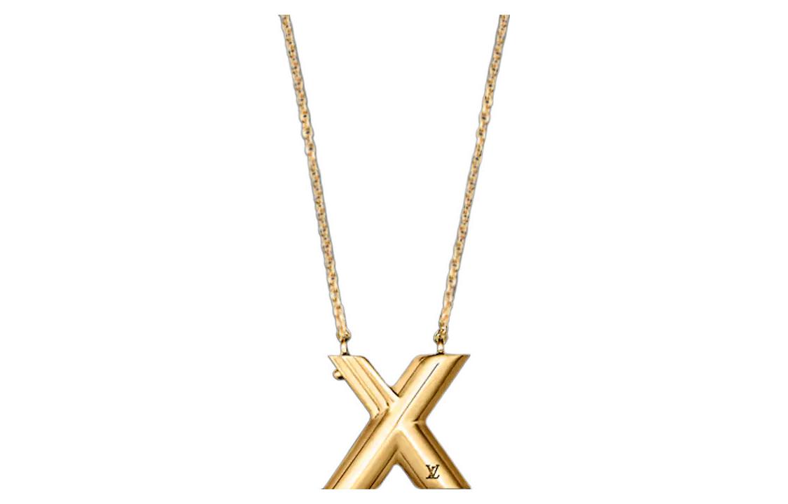 Louis Vuitton LV & Me Brass X Initial Necklace Unisex Gold M61079 圖 2
