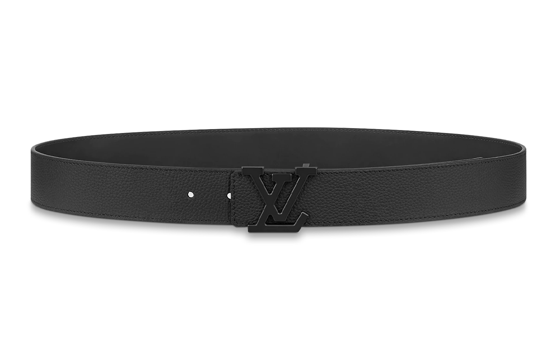 Lookbook Cinturón de Cuero Negro LOUIS VUITTON LV Aerogram con Hebilla Lisa 3.5cm. M0425