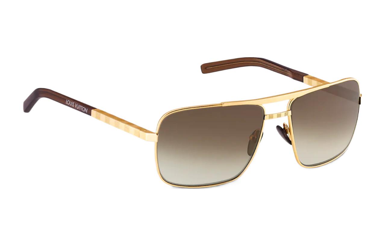 Shop 路易威登 LV Attitude 金色方形漸層太陽眼鏡 男款 Z0259U
