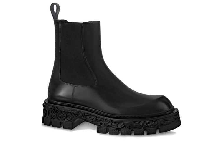 Order ルイ・ヴィトン LV バロック チェルシーブーツ (黒) 1AAHB9