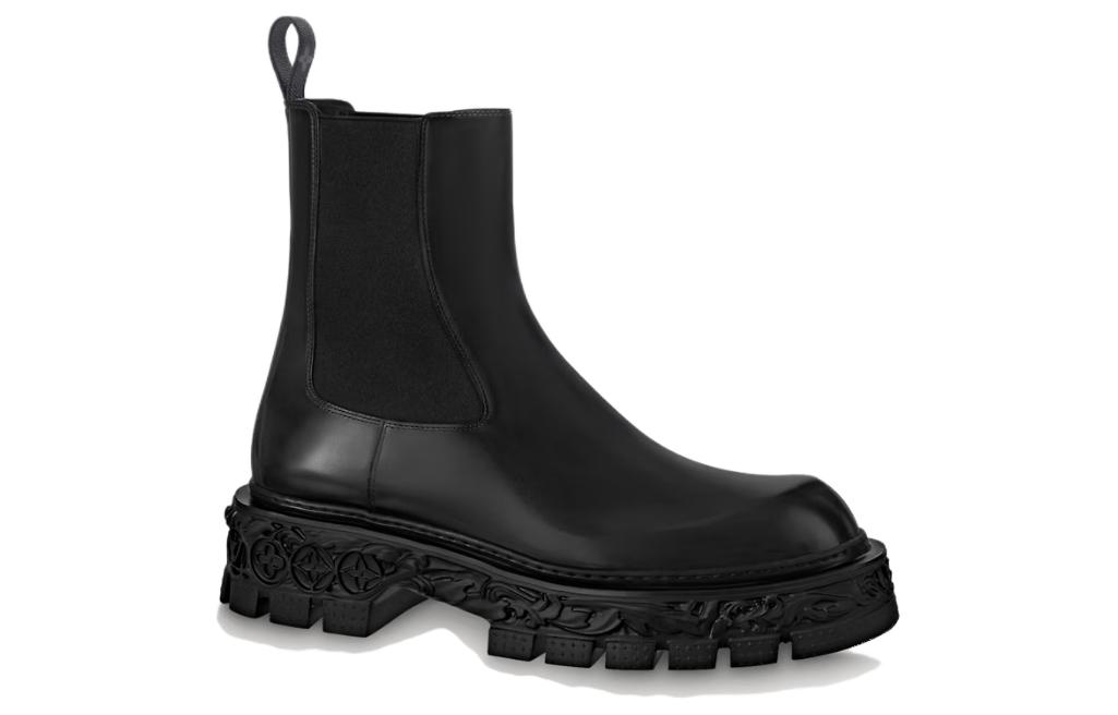 Lookbook Louis Vuitton LV Baroque Chelsea Boots 'Hitam' 1AAZ40