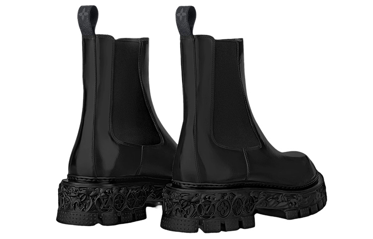 Purchase Louis Vuitton LV Baroque Chelsea Boots 'Hitam' 1AAZ40