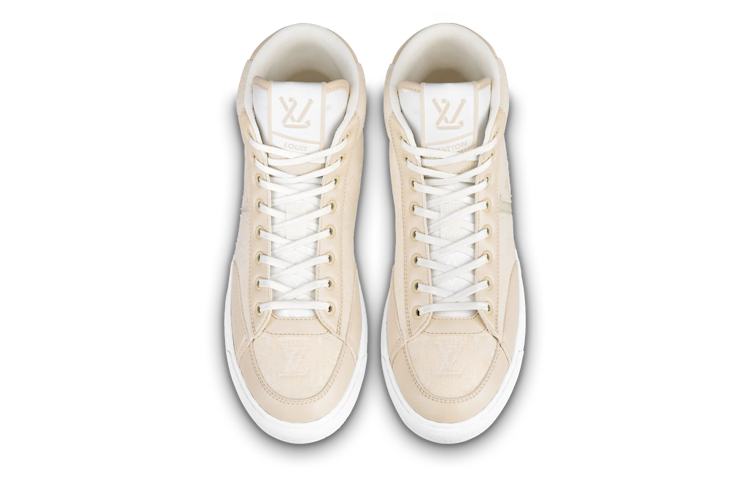 Lookbook Louis Vuitton LV Charlie Ankle Sneakers 'Beige Monogram' - Kasut Beige Monogram 1AARCV