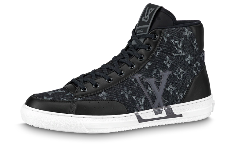 Louis Vuitton LV Charlie Ankle Sneakers 'Black Monogram' 1AARCE