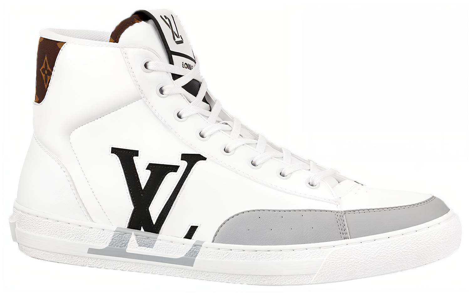 Order 路易威登 LV Charlie 白色黑灰侧标后置花纹中帮运动鞋 1A9JMP