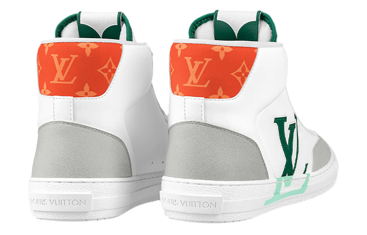 LV LV Charlie Ankle Sneakers 'White with Green Side Logo' 圖 4
