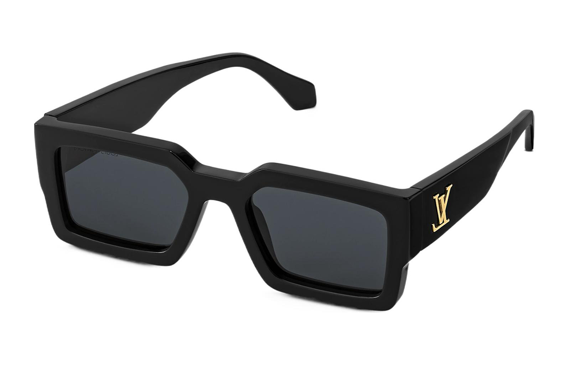 Louis Vuitton LV Clash Square Black Acetate Frame Square  Sunglasses Z1579E
