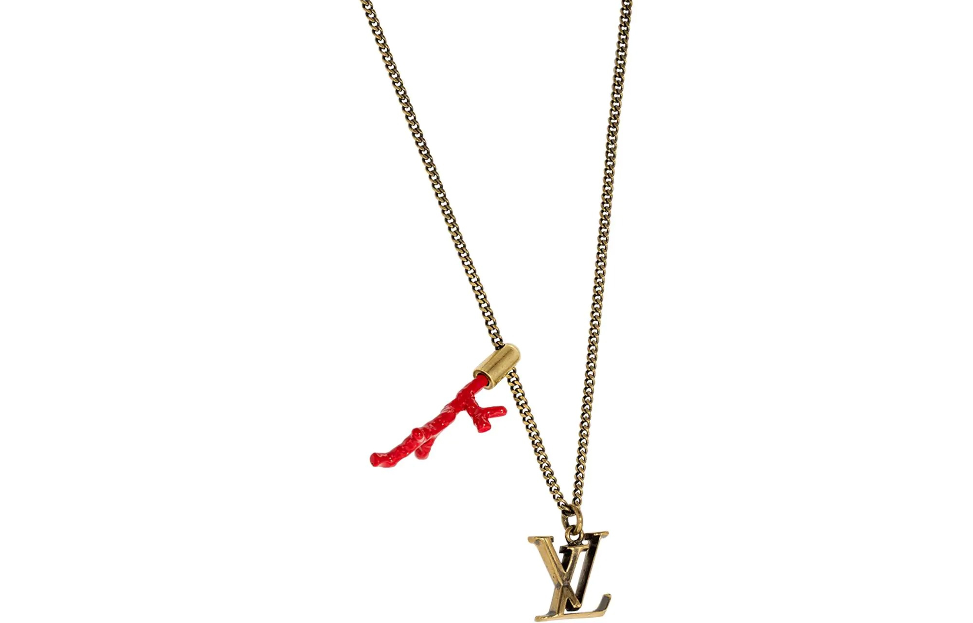 Louis Vuitton LV Coral Enamel Pendant Necklace Unisex M68903 圖 3
