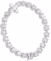 Lookbook Louis Vuitton LV Crystals Gelang Logam Perak Lelaki. MP3355 MP3356
