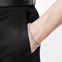 Purchase Louis Vuitton LV Crystals Gelang Logam Perak Lelaki. MP3355 MP3356