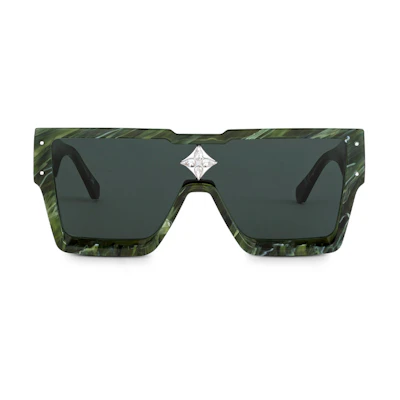 LOUIS VUITTON LV Cyclone Green Square Sunglasses for Men. Z1552E