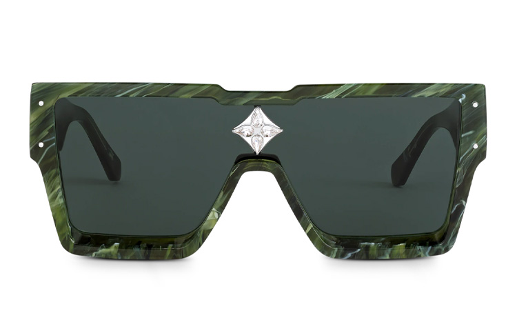 LOUIS VUITTON LV Cyclone Green Square Sunglasses for Men. Z1552E 圖 2