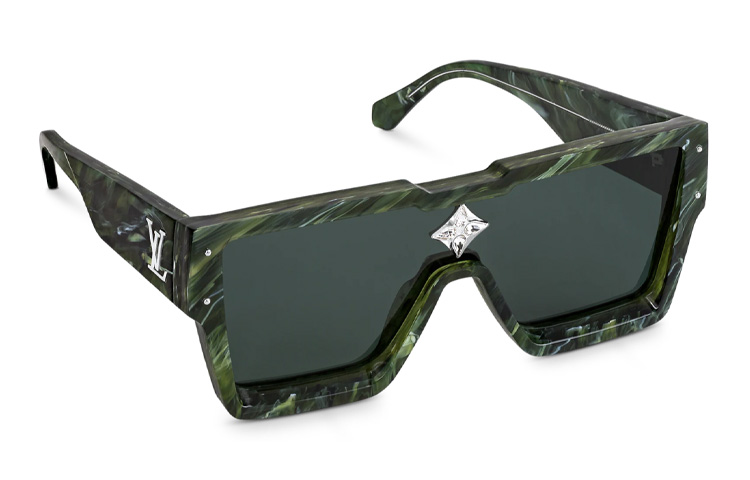 LOUIS VUITTON LV Cyclone Green Square Sunglasses for Men. Z1552E 圖 3