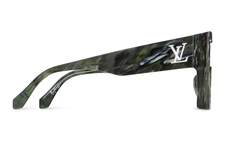 LOUIS VUITTON LV Cyclone Green Square Sunglasses for Men. Z1552E 圖 4