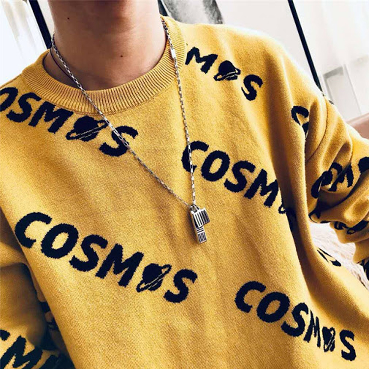 LOUIS VUITTON Lv Damier Black Double Tag Brass Necklace Men Silver M62490 圖 4