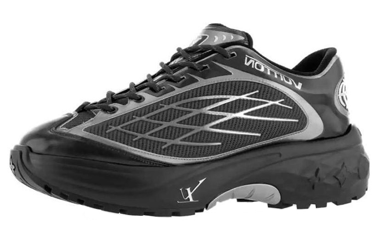 Louis Vuitton LV Discovery Lace Up Sneakers 'Black' 1ABZ2W