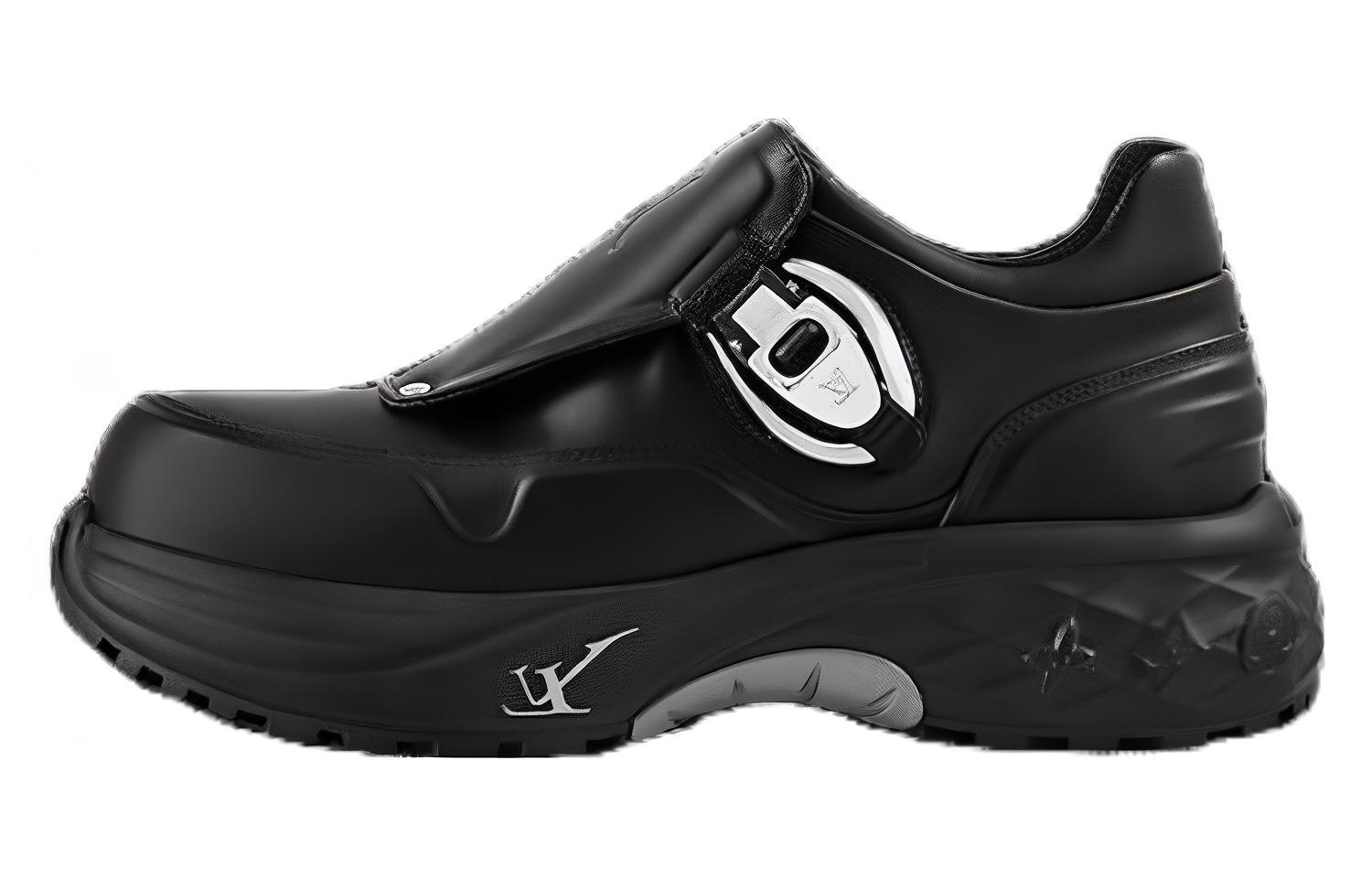 Louis Vuitton LV Discovery Monk Strap Shoes 'Black' 1ABYX1